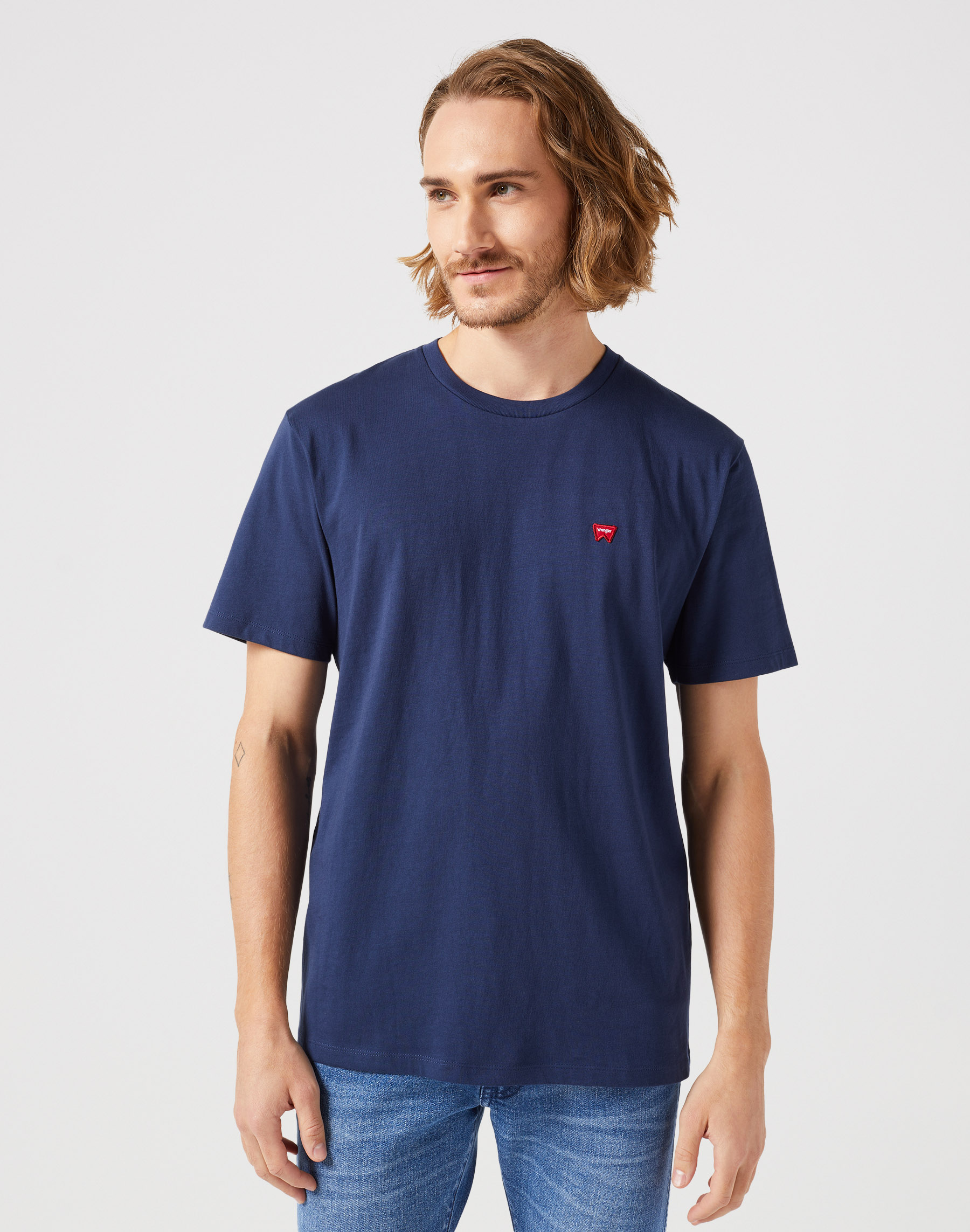 Levně Wrangler SIGN OFF TEE NAVY