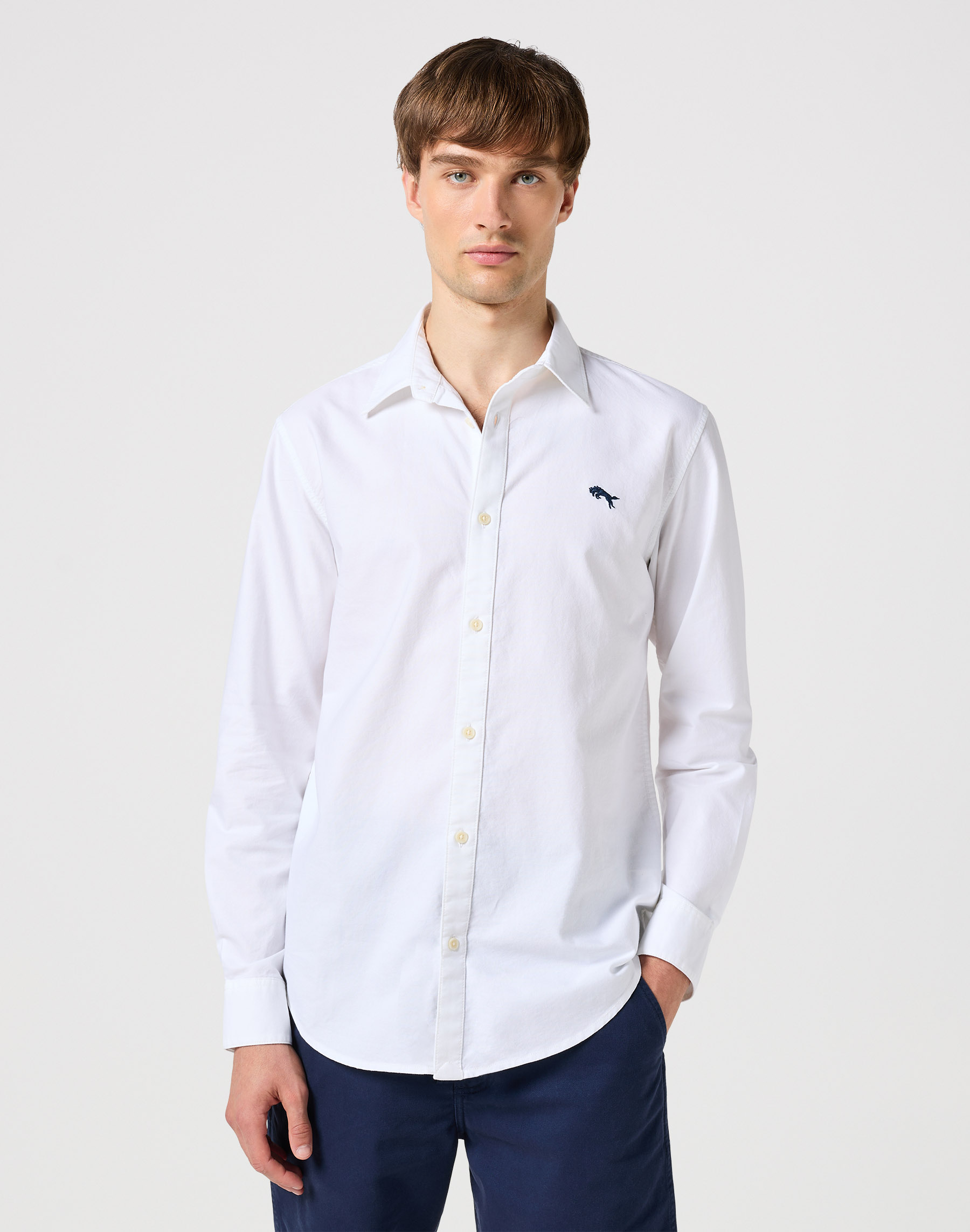 Levně Wrangler LS SHIRT WHITE OXFORD