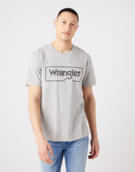 FRAME LOGO TEE MID GREY MELEE