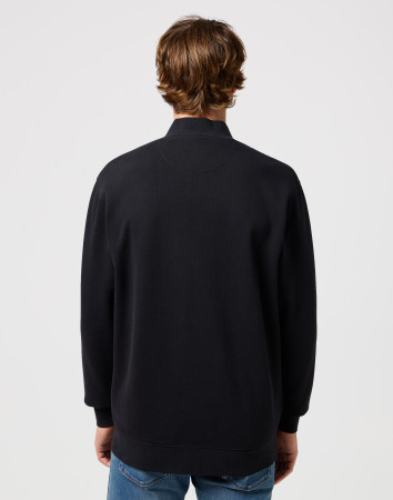 detail FUNNEL NECK ZIP BLACK